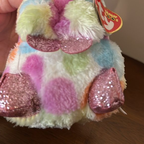Ty Colorful Plush Bunny with Sparkly Ears - Picture 8 of 11